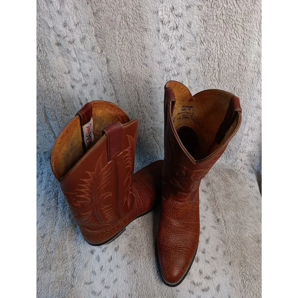 Vintage Tony Lama Boots Size 10 Made In Mexico Leather